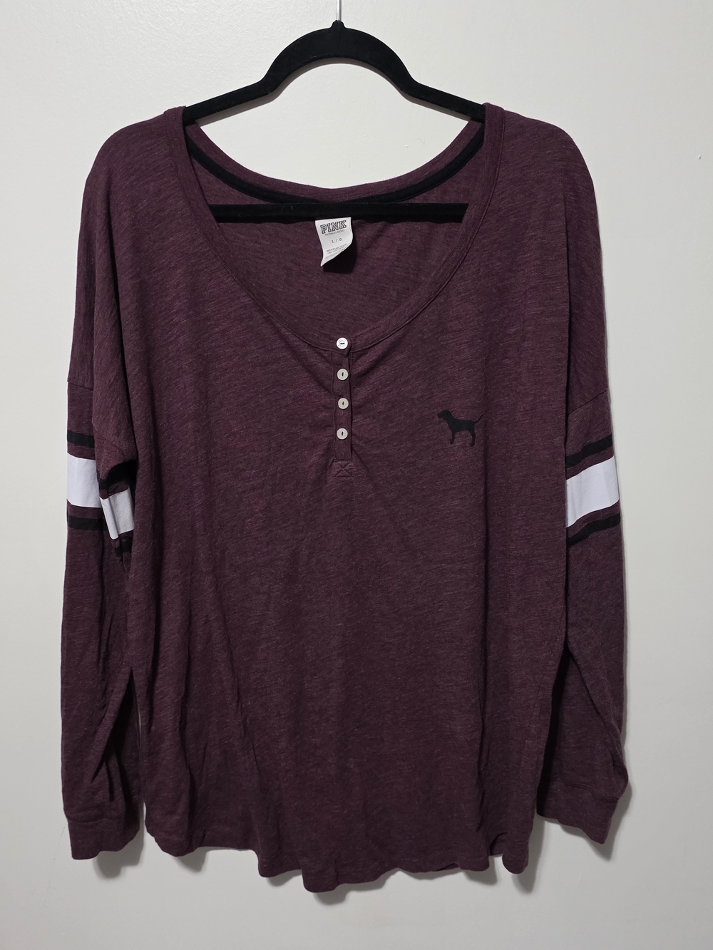 Pink Victoria's Secret PINK Victoria's Secret Long-Sleeve Henley Top